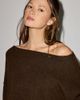 Out From Under Out From Under So Soft Oversized Off-The-Shoulder Sweater in Chocolate, Women's at Urban Outfitters - 4