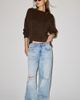Out From Under Out From Under So Soft Oversized Off-The-Shoulder Sweater in Chocolate, Women's at Urban Outfitters - 5
