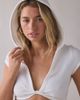 Out From Under Out From Under Spring Breakers Twist-Front Cropped Hoodie Tee in White, Women's at Urban Outfitters - 1