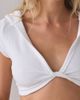 Out From Under Out From Under Spring Breakers Twist-Front Cropped Hoodie Tee in White, Women's at Urban Outfitters - 4