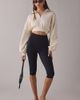 Out From Under Out From Under Take It Easy Cropped Quarter Zip Pullover Top in Ivory, Women's at Urban Outfitters - 3
