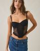 Out From Under Out From Under Touch Of Whimsy Lace + Lacing Corset in Black, Women's at Urban Outfitters - 2