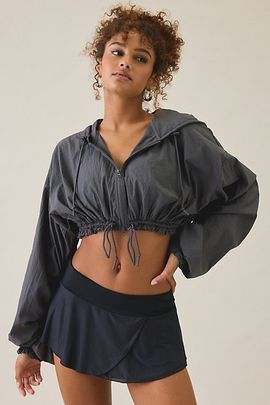 Out From Under Out From Under Whisper Wrap Mini Skort in Black, Women's at Urban Outfitters