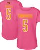 Outerstuff Girls Youth Outerstuff Jayden Daniels Pink Washington Commanders Player Name & Number T-Shirt  - 1