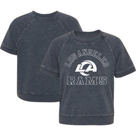 Outerstuff Outerstuff Girls Juniors Heather Charcoal Los Angeles Rams Cheer Squad Raglan T-Shirt 