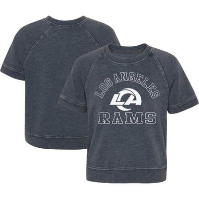 Outerstuff Outerstuff Girls Juniors Heather Charcoal Los Angeles Rams Cheer Squad Raglan T-Shirt 
