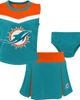 Outerstuff Outerstuff Girls Preschool Aqua Miami Dolphins Spirit Cheerleader Two-Piece Set with Bloomers  - 1