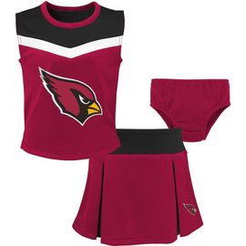 Outerstuff Outerstuff Girls Preschool Cardinal Arizona Cardinals Spirit Cheerleader Two-Piece Set with Bloomers 