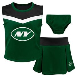 Outerstuff Outerstuff Girls Preschool Green New York Jets Spirit Cheerleader Two-Piece Set with Bloomers 