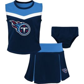 Outerstuff Outerstuff Girls Preschool Navy Tennessee Titans Spirit Cheerleader Two-Piece Set with Bloomers 