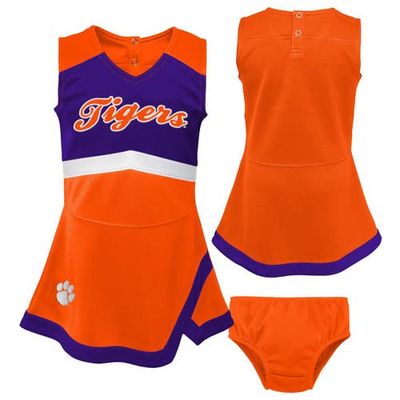 Outerstuff Outerstuff Girls Preschool Orange Clemson Tigers Two-Piece Cheer Captain Jumper Dress & Bloomers Set 