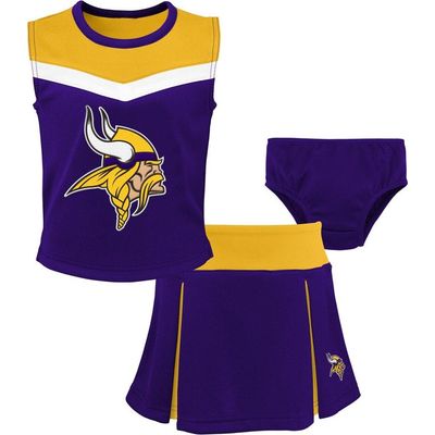 Outerstuff Outerstuff Girls Preschool Purple Minnesota Vikings Spirit Cheerleader Two-Piece Set with Bloomers 