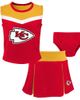 Outerstuff Outerstuff Girls Preschool Red Kansas City Chiefs Spirit Cheerleader Two-Piece Set with Bloomers  - 1