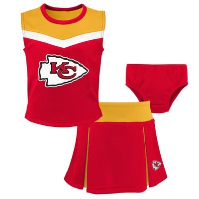 Outerstuff Outerstuff Girls Preschool Red Kansas City Chiefs Spirit Cheerleader Two-Piece Set with Bloomers 