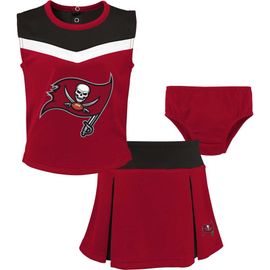 Outerstuff Outerstuff Girls Preschool Red Tampa Bay Buccaneers Spirit Cheerleader Two-Piece Set with Bloomers 