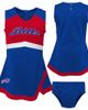 Outerstuff Outerstuff Girls Preschool Royal Buffalo Bills Two-Piece Cheer Captain Jumper Dress with Bloomers Set  - 1