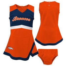 Outerstuff Outerstuff Girls Toddler Orange Denver Broncos Cheer Captain Dress with Bloomers 