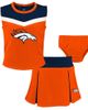 Outerstuff Outerstuff Girls Toddler Orange Denver Broncos Spirit Cheer Two-Piece Cheerleader Set with Bloomers  - 1