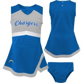 Outerstuff Outerstuff Girls Toddler Powder Blue Los Angeles Chargers Cheer Captain Dress with Bloomers 