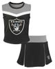 Outerstuff Outerstuff Girls Youth Black Las Vegas Raiders Spirit Two-Piece Cheerleader Set  - 1