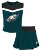Outerstuff Outerstuff Girls Youth Green Philadelphia Eagles Spirit Two-Piece Cheerleader Set  - 1