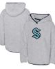 Outerstuff Outerstuff Girls Youth Heather Gray Seattle Kraken Ultimate Teddy Fleece Pullover Hoodie  - 1
