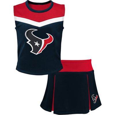 Outerstuff Outerstuff Girls Youth Navy Houston Texans Spirit Two-Piece Cheerleader Set 