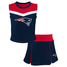 Outerstuff Outerstuff Girls Youth Navy New England Patriots Spirit Two-Piece Cheerleader Set 