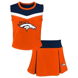 Outerstuff Outerstuff Girls Youth Orange Denver Broncos Spirit Two-Piece Cheerleader Set 