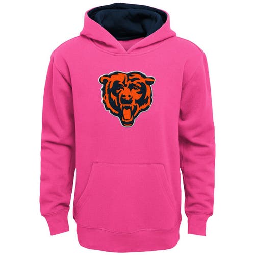 Outerstuff Outerstuff Girls Youth Pink Chicago Bears Prime Pullover Hoodie 
