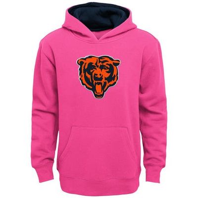 Outerstuff Outerstuff Girls Youth Pink Chicago Bears Prime Pullover Hoodie 