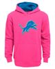 Outerstuff Outerstuff Girls Youth Pink Detroit Lions Prime Pullover Hoodie  - 1