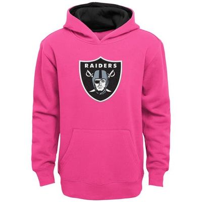 Outerstuff Outerstuff Girls Youth Pink Las Vegas Raiders Prime Pullover Hoodie 