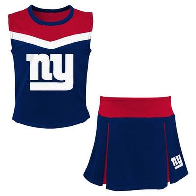 Outerstuff Outerstuff Girls Youth Royal New York Giants Spirit Two-Piece Cheerleader Set 