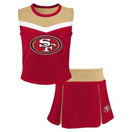 Outerstuff Outerstuff Girls Youth Scarlet San Francisco 49ers Spirit Two-Piece Cheerleader Set 