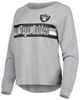 Outerstuff Outerstuff Juniors Heathered Gray Las Vegas Raiders All Striped Up Raglan Long Sleeve T-Shirt - 2