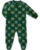 Outerstuff Outerstuff Newborn Green Green Bay Packers Allover Print Raglan Full-Zip Jumper  - 1