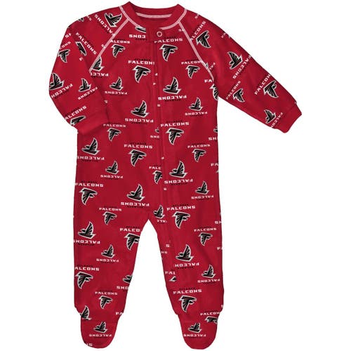 Outerstuff Outerstuff Newborn Red Atlanta Falcons Allover Print Raglan Full-Zip Jumper 