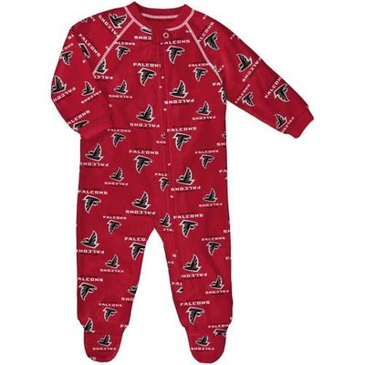 Outerstuff Outerstuff Newborn Red Atlanta Falcons Allover Print Raglan Full-Zip Jumper 