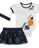 Outerstuff Outerstuff Newborn White/Navy Houston Astros Sweet Catcher 3-Piece Bodysuit, Headband and Skirt Set  - 1