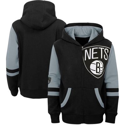 Outerstuff Outerstuff Preschool Black Brooklyn Nets Straight To The League Full-Zip Hoodie 
