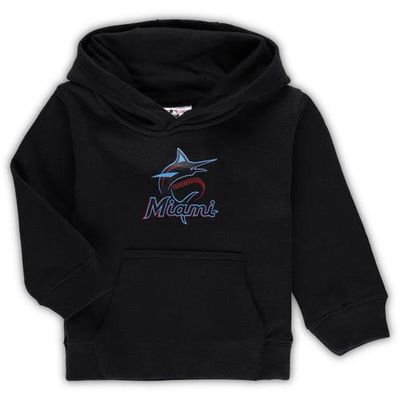 Outerstuff Outerstuff Toddler Black Miami Marlins Team Primary Logo Fleece Pullover Hoodie 