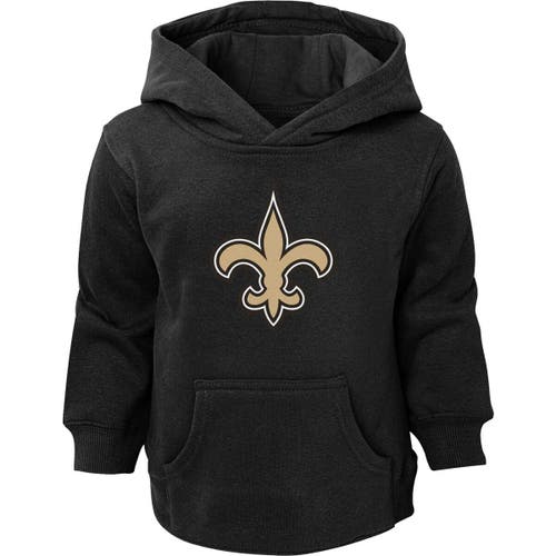 Outerstuff Outerstuff Toddler Black New Orleans Saints Logo Pullover Hoodie 
