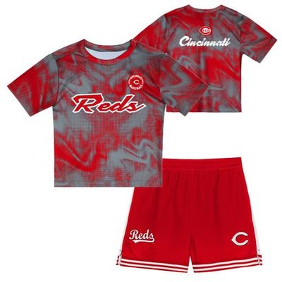 Outerstuff Outerstuff Toddler Gray/Red Cincinnati Reds Pinch Hitter