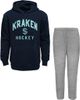Outerstuff Outerstuff Toddler Navy/Heather Gray Seattle Kraken Play by Play Pullover Hoodie & Pants Set  - 1