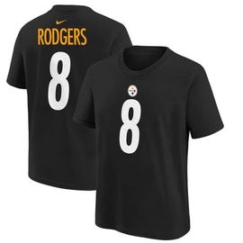 Outerstuff Outerstuff Youth Aaron Rodgers Black Pittsburgh Steelers Player Name & Number T-Shirt 