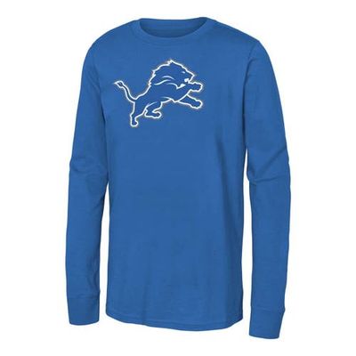 Outerstuff Outerstuff Youth Blue Detroit Lions Primary Logo Long Sleeve T-Shirt 