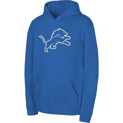 Outerstuff Outerstuff Youth Blue Detroit Lions Team Logo Pullover Hoodie 