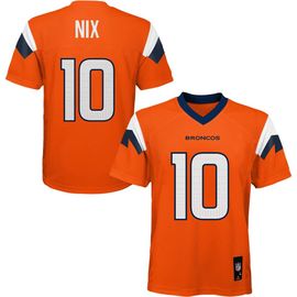 Outerstuff Outerstuff Youth Bo Nix Orange Denver Broncos Replica Player Jersey 