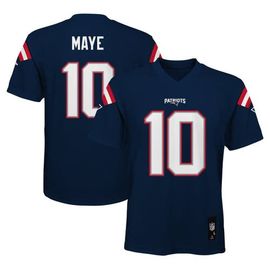 Outerstuff Outerstuff Youth Drake Maye Navy New England Patriots Replica Player Jersey 